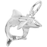 14K White Gold Shark Charm by Rembrandt Charms