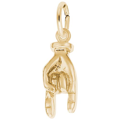 14K Gold Good Luck Hand Charm by Rembrandt Charms