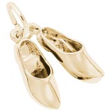 Gold Plate Pair of Clog Shoes Charm by Rembrandt Charms