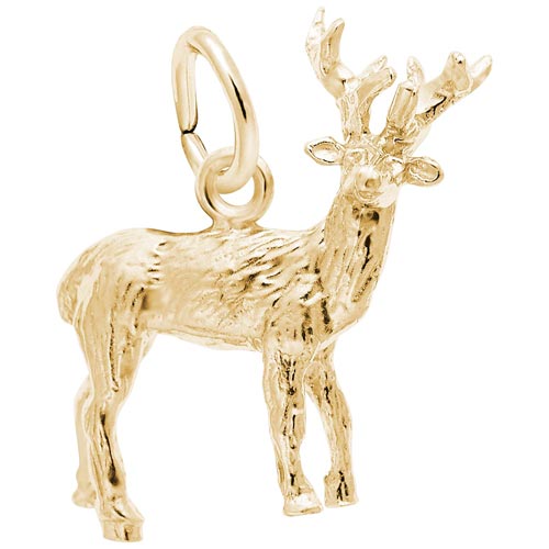 10K Gold Elk Charm by Rembrandt Charms 10K Gold Elk Charm by Rembrandt Charms