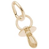 14K Gold Pacifier Accent Charm by Rembrandt Charms