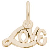 10K Gold Signed with Love Accent Charm by Rembrandt Charms