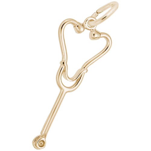14K Gold Stethoscope Charm by Rembrandt Charms