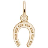 Gold Plate Lucky Horseshoe Accent Charm by Rembrandt Charms