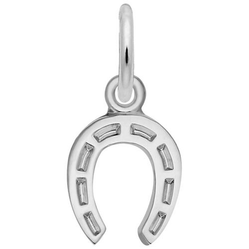 Sterling Silver Lucky Horseshoe Accent Charm by Rembrandt Charms Sterling Silver Lucky Horseshoe Accent Charm by Rembrandt Charms