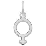 14K White Gold Female Symbol Charm by Rembrandt Charms
