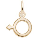 10K Gold Male Symbol Charm by Rembrandt Charms