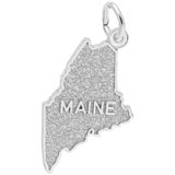 14K White Gold Maine Charm by Rembrandt Charms