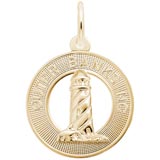 Gold Plate Outer Banks, NC Lighthouse Charm by Rembrandt Charms