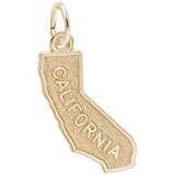 14k Gold California State Map Charm by Rembrandt Charms