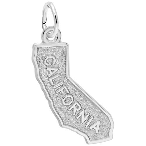 14K White Gold California State Charm by Rembrandt Charms 14K White Gold California State Charm by Rembrandt Charms