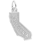 14K White Gold California State Charm by Rembrandt Charms