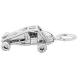 14k White Gold Non-Winged Sprint Car Charm by Rembrandt Charms