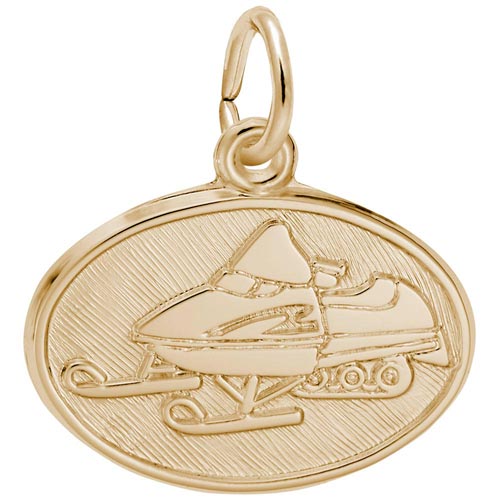 Gold Plated Snowmobile Charm by Rembrandt Charms