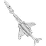 Sterling Silver F 101 Jet Plain Charm by Rembrandt Charms