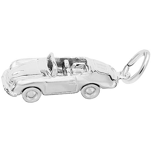 14K White Gold Speedster Car Charm by Rembrandt Charms