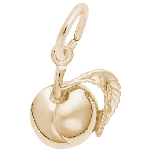 14K Gold Plump Peach Charm by Rembrandt Charms