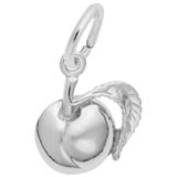 14K White Gold Plump Peach Charm by Rembrandt Charms