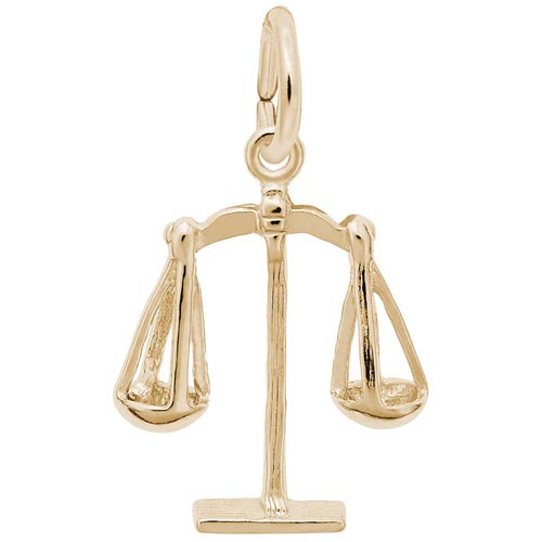 14K Gold Scales of Justice Charm by Rembrandt Charms
