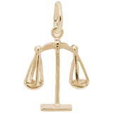 14K Gold Scales of Justice Charm by Rembrandt Charms
