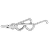 14K White Gold Glasses Charm by Rembrandt Charms