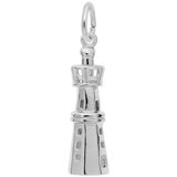14K White Gold Harbour Lighthouse Charm by Rembrandt Charms