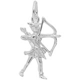 14K White Gold Archer Charm by Rembrandt Charms