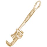 Rembrandt Pipe Wrench Charm, 10k Yellow Gold