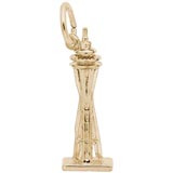 10K Gold Seattle Space Needle Charm by Rembrandt Charms