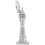 14K White Gold Seattle Space Needle Charm by Rembrandt Charms