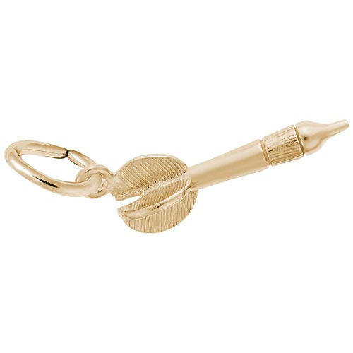 14K Gold Dart Accent Charm by Rembrandt Charms