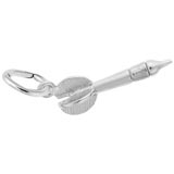 14K White Gold Dart Accent Charm by Rembrandt Charms