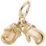 10K Gold Boxing Gloves Accent Charm by Rembrandt Charms