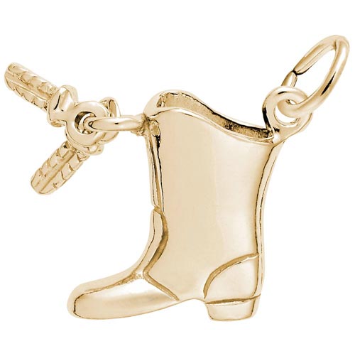 14K Gold Drill Team Boot Charm by Rembrandt Charms