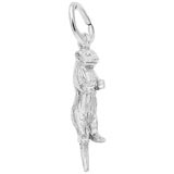 14K White Gold Sea Otter Accent Charm by Rembrandt Charms
