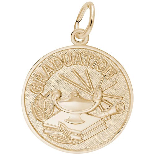Gold Plated Graduation Charm by Rembrandt Charms Gold Plated Graduation Charm by Rembrandt Charms
