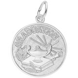 14k White Gold Graduation Charm by Rembrandt Charms