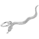 14K White Gold Snake Charm by Rembrandt Charms