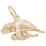 10K Gold Manatee and Baby Charm by Rembrandt Charms