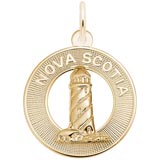 14K Gold Nova Scotia Lighthouse Charm by Rembrandt Charms