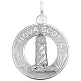 14K White Gold Nova Scotia Lighthouse Charm by Rembrandt Charms