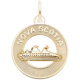 10K Gold Nova Scotia Cruise Ship Charm by Rembrandt Charms