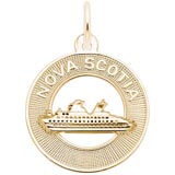 14K Gold Nova Scotia Cruise Ship Charm by Rembrandt Charms