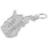 14K White Gold West Virginia Charm by Rembrandt Charms