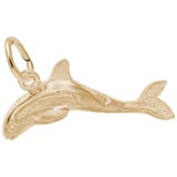 Gold Plate Whale Charm by Rembrandt Charms