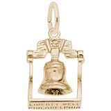 Gold Plated Liberty Bell Charm by Rembrandt Charms