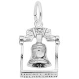 14K White Gold Liberty Bell Charm by Rembrandt Charms