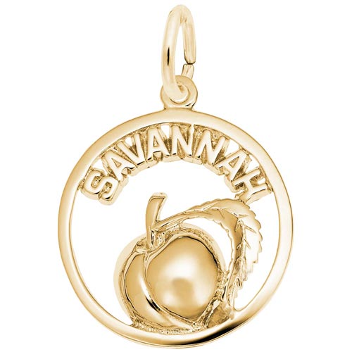 14K Gold Savannah Peach Charm by Rembrandt Charms 14K Gold Savannah Peach Charm by Rembrandt Charms