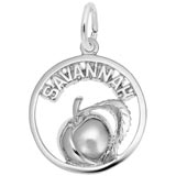 Sterling Silver Savannah Peach Charm by Rembrandt Charms