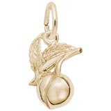 14K Gold Peach Charm by Rembrandt Charms